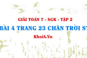 Bài 4 trang 23 Toán 7 Chân trời sáng tạo Tập 2